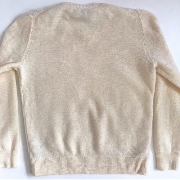 J. Crew Cable Crew Neck Sweater With Fringe - Picture 6 of 6